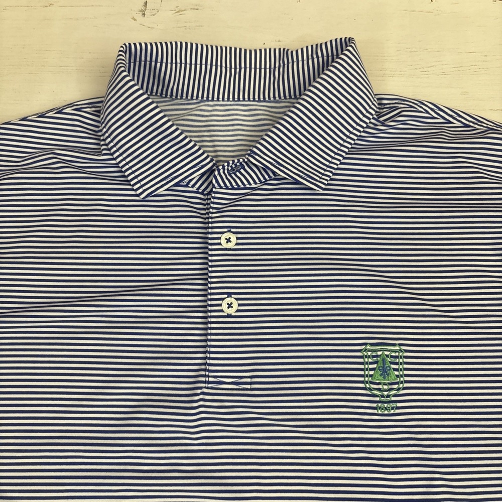 B Draddy Sport Polo Shirt Mens Large Country Club Of Detroit Logo